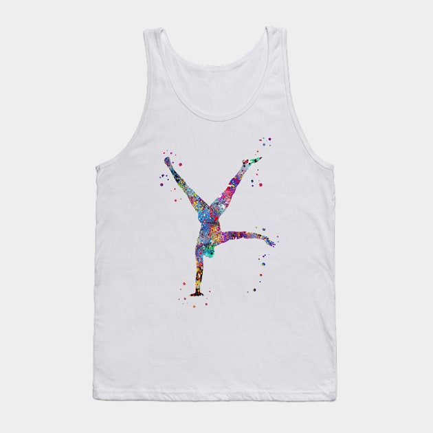 Gymnastic balance on one hand Tank Top by RosaliArt